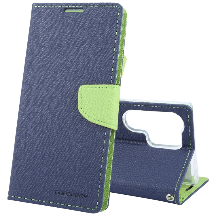 For Samsung Galaxy S24 Ultra 5G GOOSPERY FANCY DIARY Cross Texture Leather Phone Case(Navy Blue) - Galaxy S24 Ultra 5G Cases by GOOSPERY | Online Shopping South Africa | PMC Jewellery | Buy Now Pay Later Mobicred