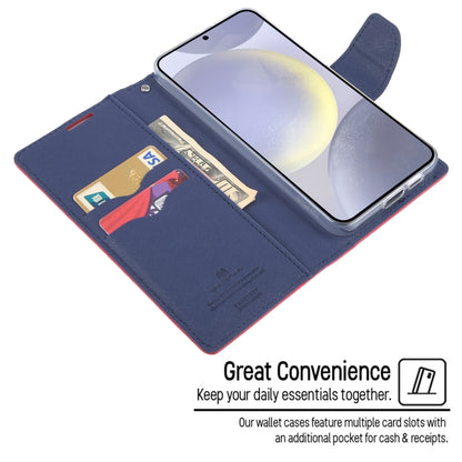 For Samsung Galaxy S24+ 5G GOOSPERY FANCY DIARY Cross Texture Leather Phone Case(Navy Blue) - Galaxy S24+ 5G Cases by GOOSPERY | Online Shopping South Africa | PMC Jewellery | Buy Now Pay Later Mobicred