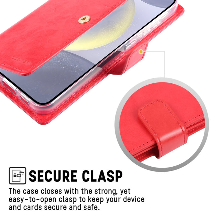 For Samsung Galaxy S24+ 5G GOOSPERY MANSOOR DIARY 9 Card Slots Leather Phone Case(Rose Red) - Galaxy S24+ 5G Cases by GOOSPERY | Online Shopping South Africa | PMC Jewellery | Buy Now Pay Later Mobicred