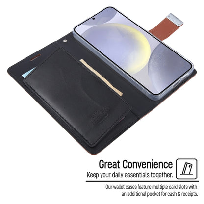 For Samsung Galaxy S24 5G GOOSPERY RICH DIARY Crazy Horse Texture Leather Phone Case(Black) - Galaxy S24 5G Cases by GOOSPERY | Online Shopping South Africa | PMC Jewellery | Buy Now Pay Later Mobicred