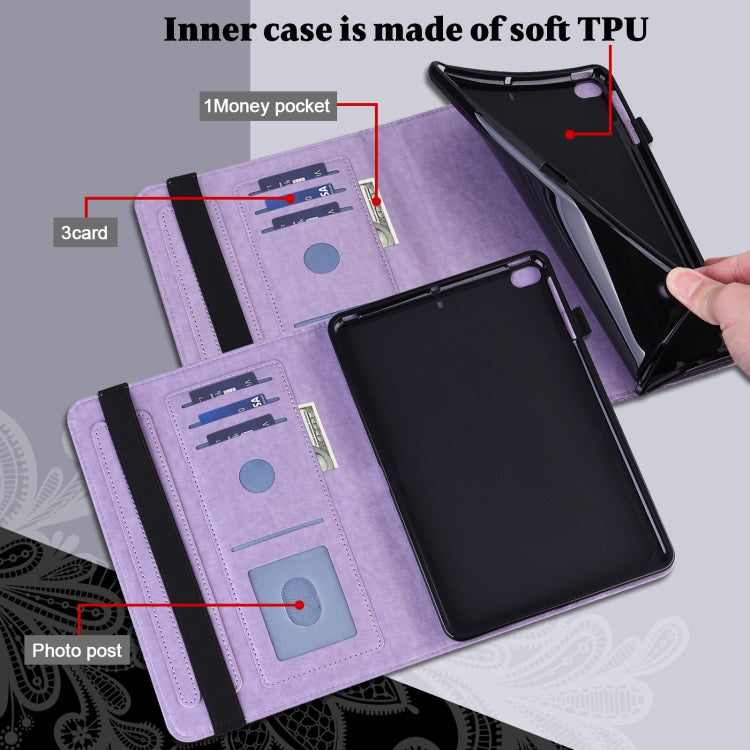 For Lenovo Tab M11 / Xiaoxin Pad 11 2024 Lace Flower Embossing Pattern Leather Tablet Case(Purple) - Lenovo by PMC Jewellery | Online Shopping South Africa | PMC Jewellery | Buy Now Pay Later Mobicred
