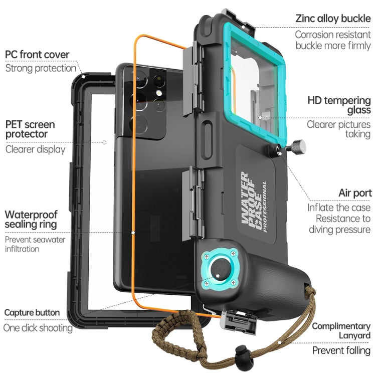 Diving Shell Gen2 Upgrade IP68 Waterproof Phone Case(Black Blue) - free shipping - PMC TechLife - Order now!