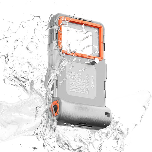 Diving Shell Gen2 Upgrade IP68 Waterproof Phone Case(Grey Orange) - Waterproof Bag by PMC Jewellery | Online Shopping South Africa | PMC Jewellery | Buy Now Pay Later Mobicred