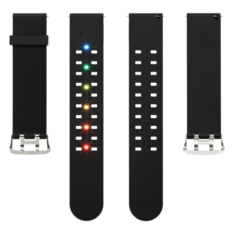 For Apple Watch Ultra 49mm Luminous Colorful Light Silicone Watch Band(Black) - Watch Bands by PMC Jewellery | Online Shopping South Africa | PMC Jewellery