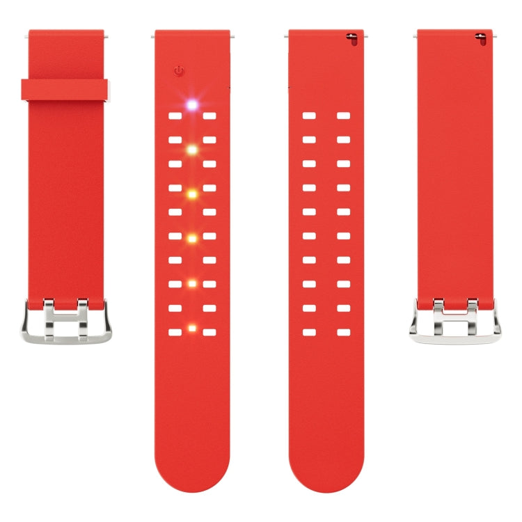 For Apple Watch Series 8 45mm Luminous Colorful Light Silicone Watch Band(Red) - Watch Bands by PMC TechLife | Online Shopping South Africa | PMC TechLife