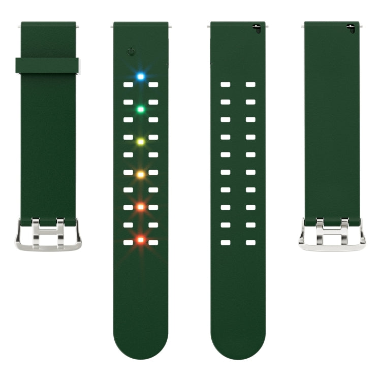 For Apple Watch Series 7 45mm Luminous Colorful Light Silicone Watch Band(Green) - Watch Bands by PMC Jewellery | Online Shopping South Africa | PMC Jewellery