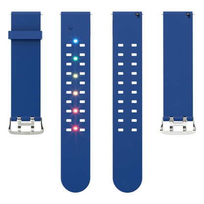 For Apple Watch Series 6 44mm Luminous Colorful Light Silicone Watch Band(Blue) - Watch Bands by PMC Jewellery | Online Shopping South Africa | PMC Jewellery