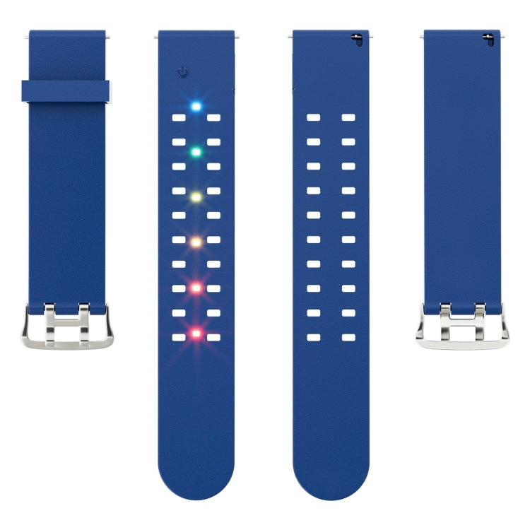 For Apple Watch Series 4 40mm Luminous Colorful Light Silicone Watch Band(Blue) - Watch Bands by PMC TechLife | Online Shopping South Africa | PMC TechLife