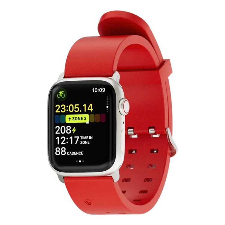 For Apple Watch Series 4 40mm Luminous Colorful Light Silicone Watch Band(Red) - Watch Bands by PMC TechLife | Online Shopping South Africa | PMC TechLife