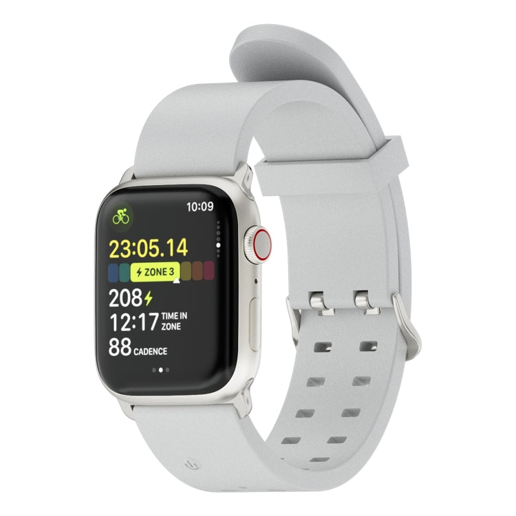 For Apple Watch Series 2 42mm Luminous Colorful Light Silicone Watch Band(Light Grey) - Watch Bands by PMC TechLife | Online Shopping South Africa | PMC TechLife