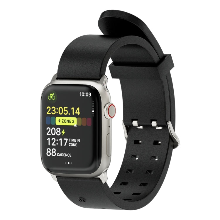 For Apple Watch 42mm Luminous Colorful Light Silicone Watch Band(Black) - Watch Bands by PMC TechLife | Online Shopping South Africa | PMC TechLife