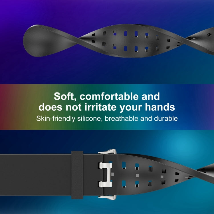 For Apple Watch SE 40mm Luminous Colorful Light Silicone Watch Band(Black) - Watch Bands by PMC TechLife | Online Shopping South Africa | PMC TechLife