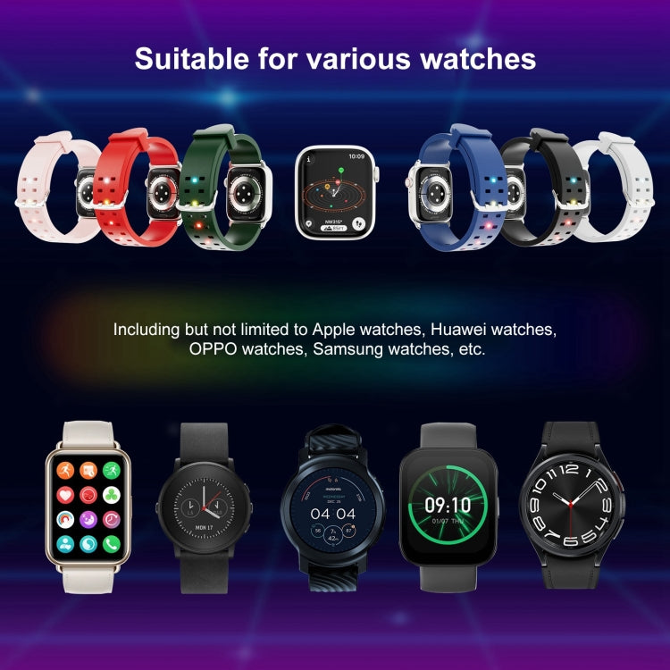 For Apple Watch Series 9 45mm Luminous Colorful Light Silicone Watch Band(Light Grey) - free shipping - PMC TechLife - Order now!