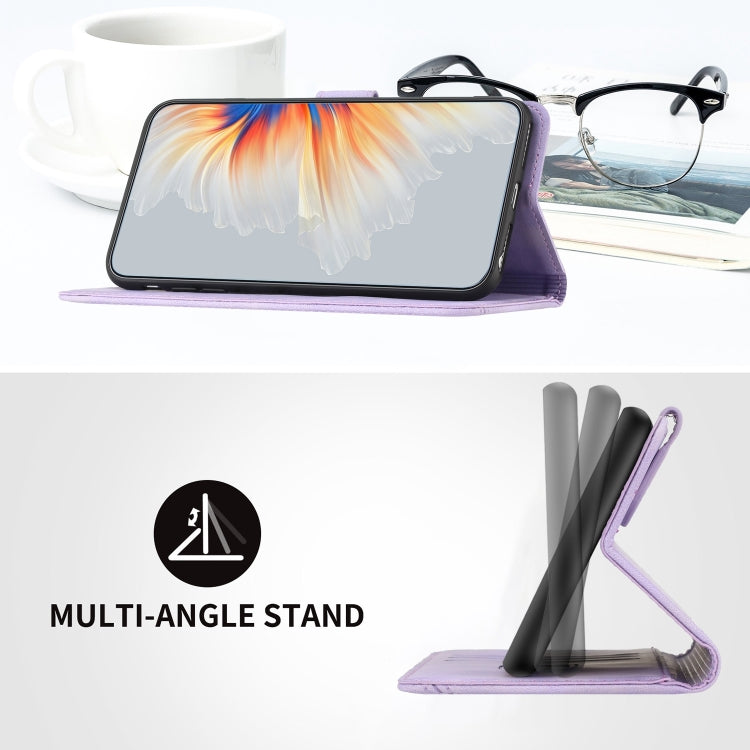 For Tecno Spark Go 2024 Heart Pattern Skin Feel Leather Phone Case(Purple) - Tecno Cases by PMC Jewellery | Online Shopping South Africa | PMC Jewellery | Buy Now Pay Later Mobicred