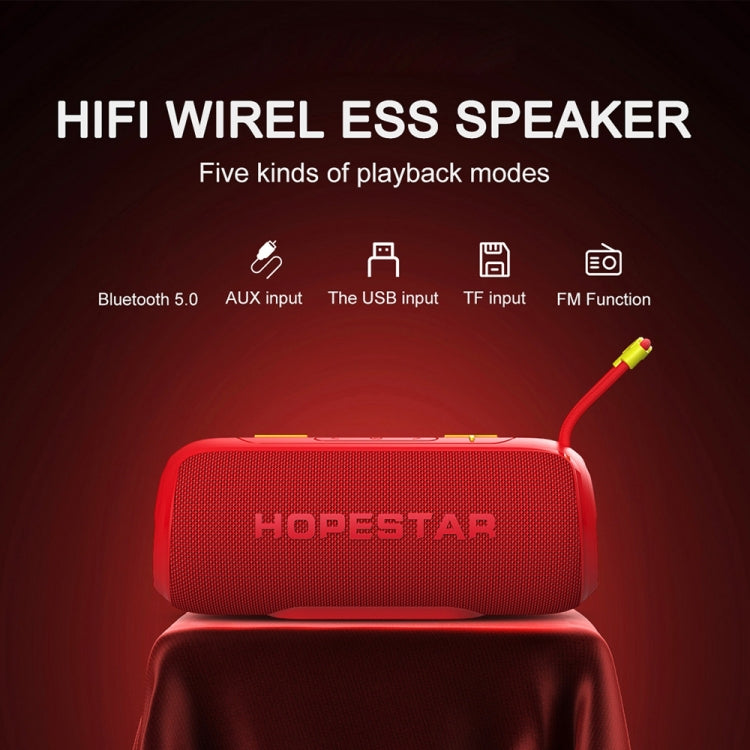HOPESTAR P26 Outdoor Portable lPX6 Waterproof Dazzling Bluetooth Speaker(Black) - free shipping - PMC Jewellery - Order now!