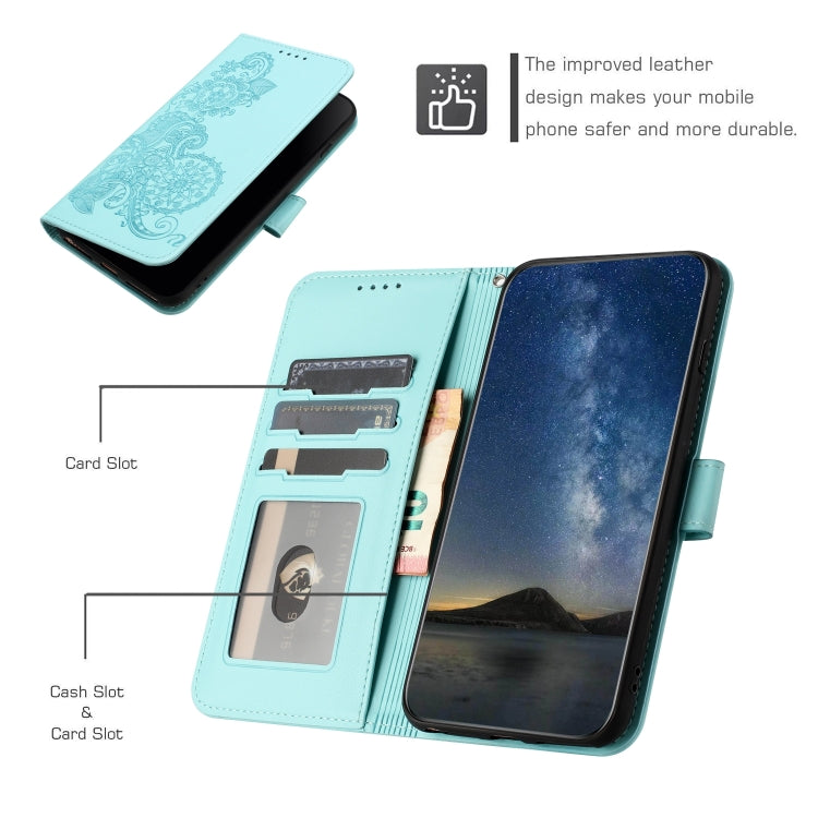 For Tecno Spark Go 2024 Datura Flower Embossed Flip Leather Phone Case(Light Blue) - Tecno Cases by PMC Jewellery | Online Shopping South Africa | PMC Jewellery | Buy Now Pay Later Mobicred