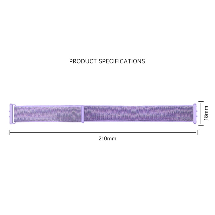 For Samsung Galaxy Fit 3 Woven Nylon Loop Watch Band(Grey White) - Watch Bands by PMC TechLife | Online Shopping South Africa | PMC TechLife
