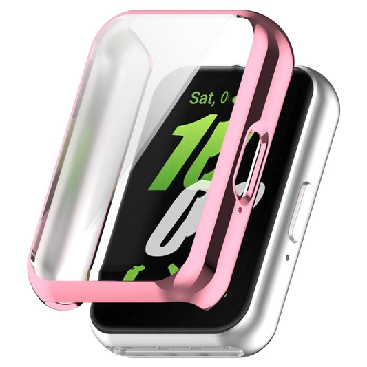 For Samsung Galaxy Fit 3 Full Coverage TPU Electroplated Watch Protective Case(Pink) - Watch Cases by PMC Jewellery | Online Shopping South Africa | PMC Jewellery