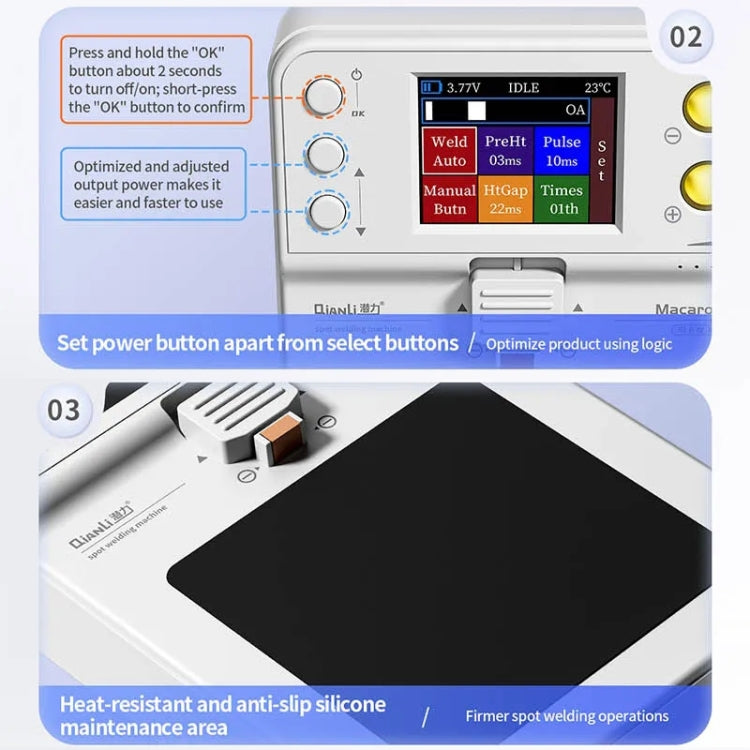 QianLi Macaron Max Portable Double Pulse Integrated Battery Spot Welding Machine - Others by QIANLI | Online Shopping South Africa | PMC TechLife | Buy Now Pay Later Mobicred