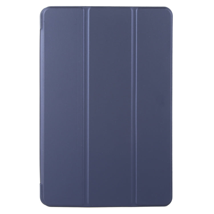 For Lenovo Tab M11/ Xiaoxin Pad 11 2024 Tri-fold Silicone Leather Tablet Case(Dark Blue) - Lenovo by PMC Jewellery | Online Shopping South Africa | PMC Jewellery | Buy Now Pay Later Mobicred