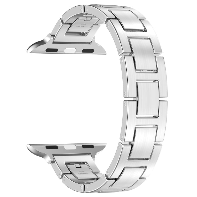 For Apple Watch 42mm H Slim Stainless Steel Watch Band(Silver) - free shipping - PMC TechLife - Order now!
