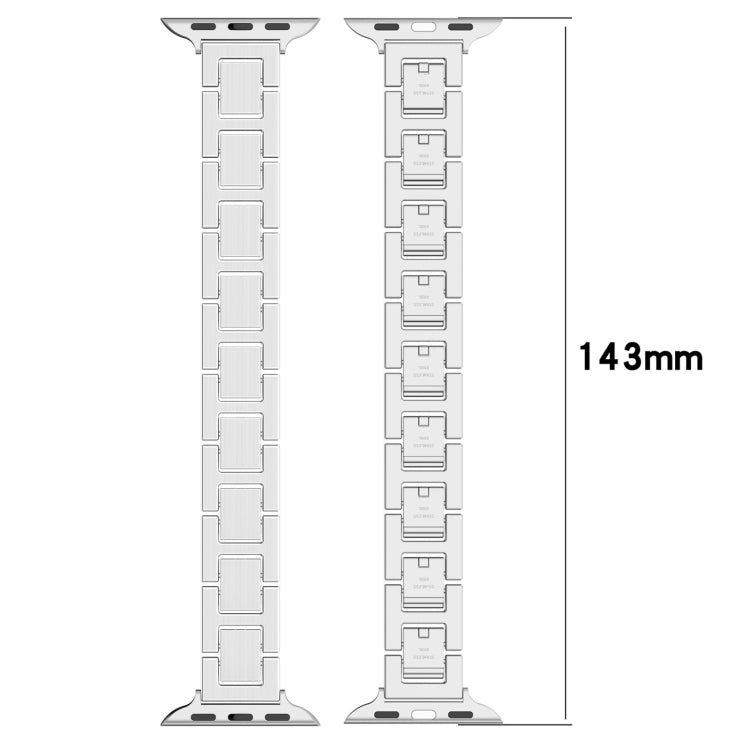 For Apple Watch SE 40mm H Slim Stainless Steel Watch Band(Starlight) - Watch Bands by PMC TechLife | Online Shopping South Africa | PMC TechLife