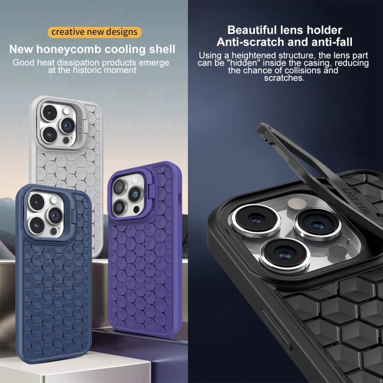 For iPhone 11 Pro Max Honeycomb Radiating Lens Holder Magsafe Phone Case(Purple) - iPhone 11 Pro Max Cases by PMC Jewellery | Online Shopping South Africa | PMC Jewellery