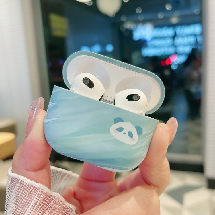 For AirPods Pro Panda PC Matte Earphone Protective Case - For AirPods Pro by PMC Jewellery | Online Shopping South Africa | PMC Jewellery | Buy Now Pay Later Mobicred