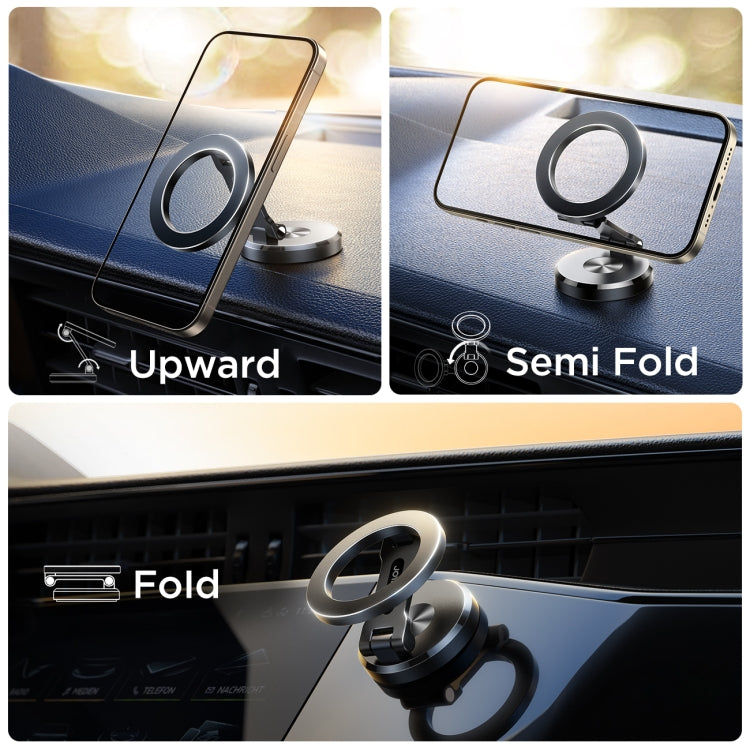 JOYROOM JR-ZS403 Metal Foldable Magnetic Car Phone Mount(Black) - free shipping - PMC TechLife - Order now!