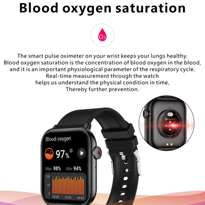 QX9 1.96 inch BT5.2 Smart Sport Watch, Support Bluetooth Call / Sleep / Blood Oxygen / Heart Rate / Blood Pressure Health Monitor(Black) - Smart Watches by PMC Jewellery | Online Shopping South Africa | PMC Jewellery