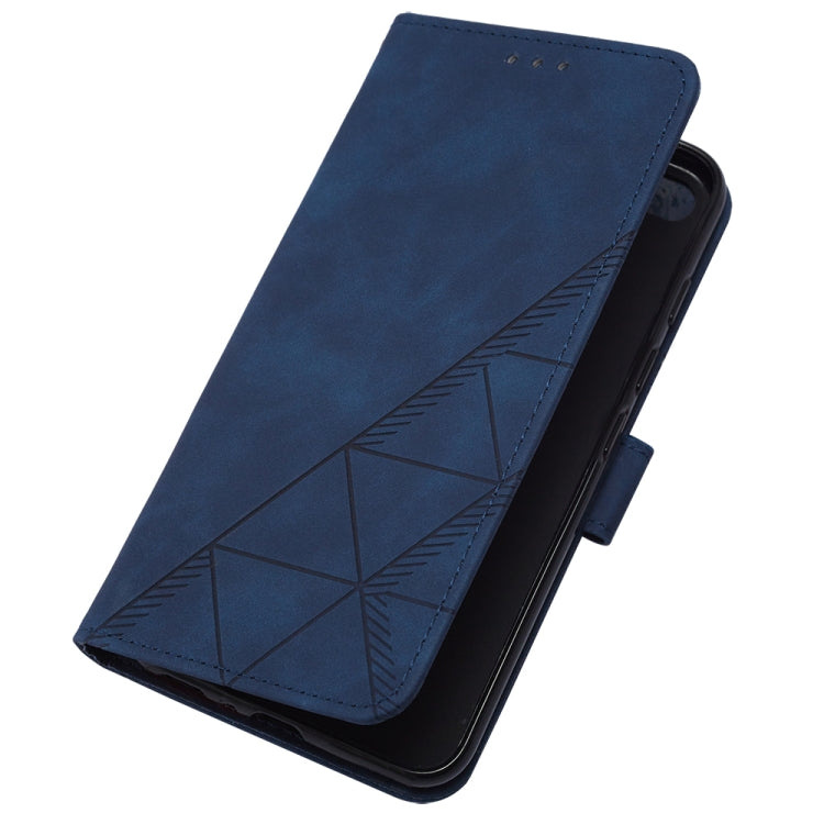 For Google Pixel 9 Pro Crossbody 3D Embossed Flip Leather Phone Case(Blue) - Google Cases by PMC TechLife | Online Shopping South Africa | PMC TechLife | Buy Now Pay Later Mobicred