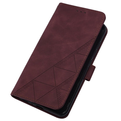 For Google Pixel 9 Pro Crossbody 3D Embossed Flip Leather Phone Case(Wine Red) - Google Cases by PMC Jewellery | Online Shopping South Africa | PMC Jewellery | Buy Now Pay Later Mobicred