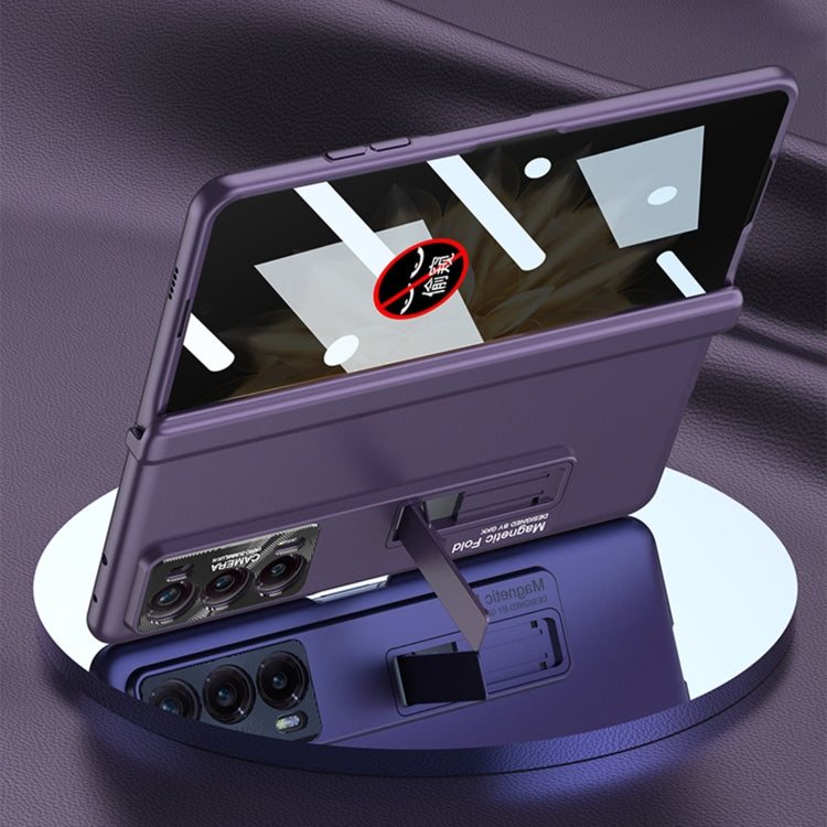 For Honor Magic V2 GKK Integrated Privacy Magnetic Folding Hinge All-inclusive Phone Case(Purple) - free shipping - PMC Jewellery - Order now!