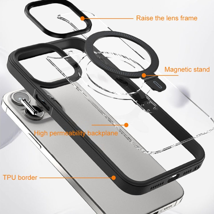For iPhone 14 Shield Armor MagSafe Holder Phone Case(Deep Purple) - iPhone 14 Cases by PMC TechLife | Online Shopping South Africa | PMC TechLife