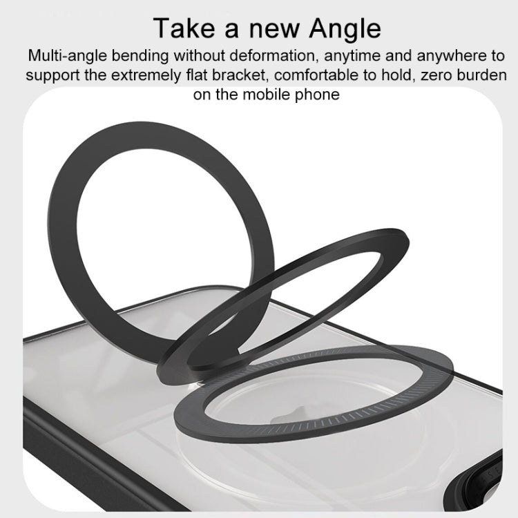 For iPhone 13 Shield Armor MagSafe Holder Phone Case(Grey) - iPhone 13 Cases by PMC TechLife | Online Shopping South Africa | PMC TechLife