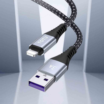 TOTU CB-5-3 3 in 1 17.5W USB to 8 Pin+Micro USB+USB-C/Type-C Multifunctional Data Cable, Length: 1.2m(Grey) - Multifunction Cable by TOTUDESIGN | Online Shopping South Africa | PMC Jewellery | Buy Now Pay Later Mobicred