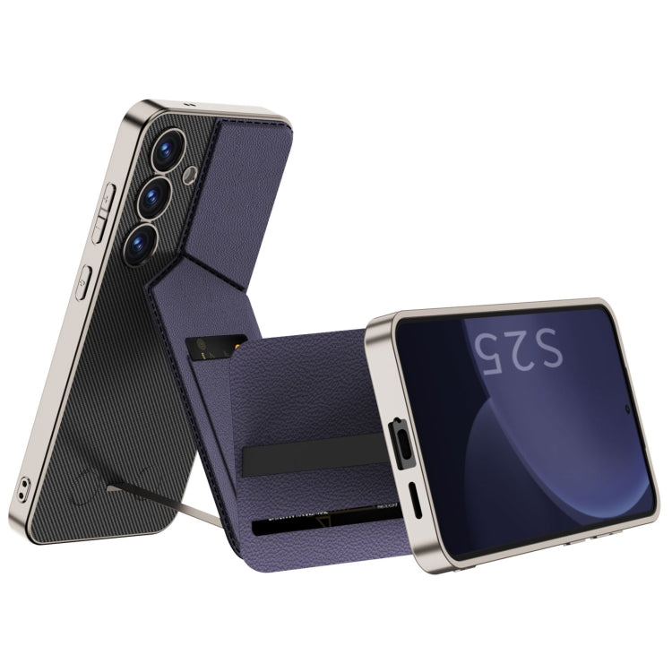For Samsung Galaxy S25+ 5G GKK Rotor Bracket Recessed Card Bag Full Coverage Phone Case(Grey) - free shipping - PMC Jewellery - Order now!