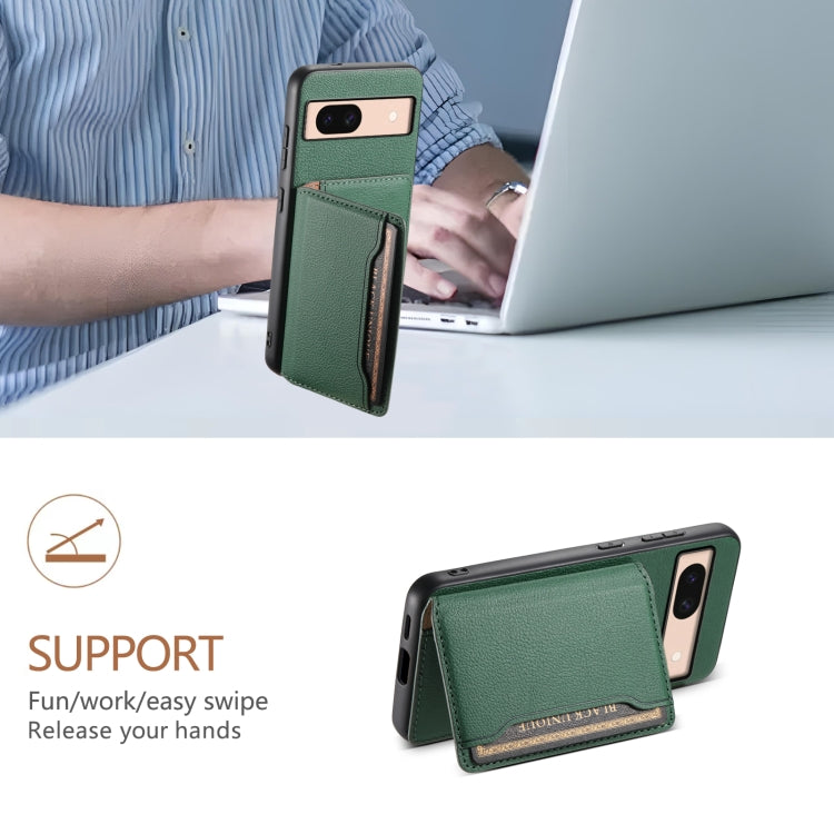 For Google Pixel 8a Calf Texture Card Bag Design Full Coverage Phone Case(Green) - free shipping - PMC TechLife - Order now!