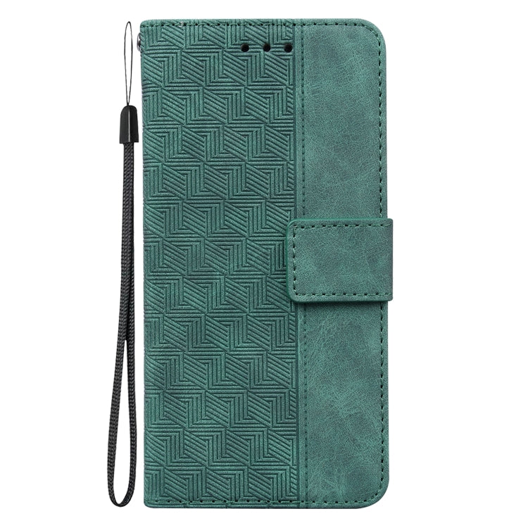 For Google Pixel 9 Geometric Embossed Leather Phone Case(Green) - Google Cases by PMC TechLife | Online Shopping South Africa | PMC TechLife | Buy Now Pay Later Mobicred
