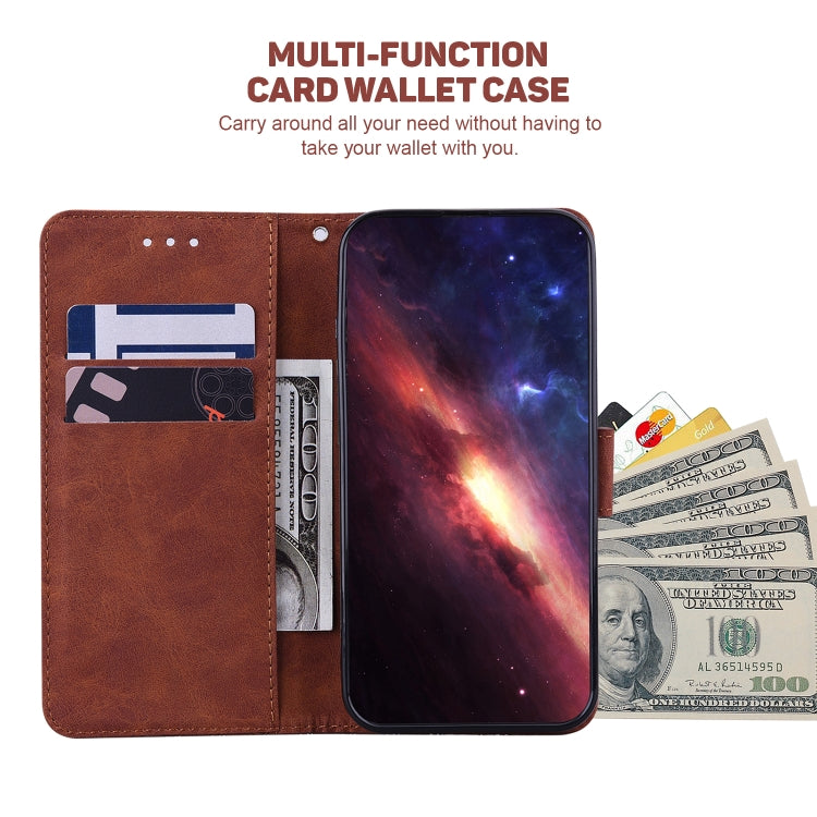 For Google Pixel 9 Pro 5G Geometric Embossed Leather Phone Case(Brown) - Google Cases by PMC TechLife | Online Shopping South Africa | PMC TechLife | Buy Now Pay Later Mobicred