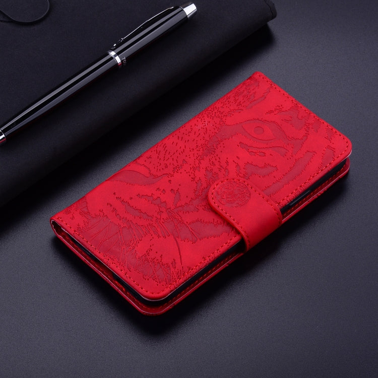 For Google Pixel 9 Tiger Embossing Pattern Flip Leather Phone Case(Red) - Google Cases by PMC Jewellery | Online Shopping South Africa | PMC Jewellery | Buy Now Pay Later Mobicred