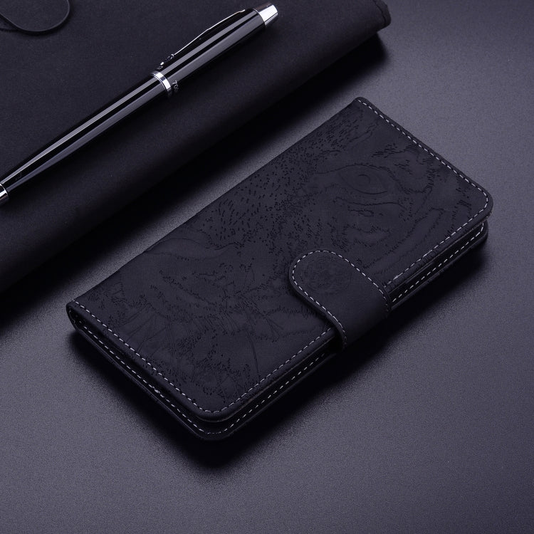 For Google Pixel 9 Pro 5G Tiger Embossing Pattern Flip Leather Phone Case(Black) - Google Cases by PMC TechLife | Online Shopping South Africa | PMC TechLife | Buy Now Pay Later Mobicred