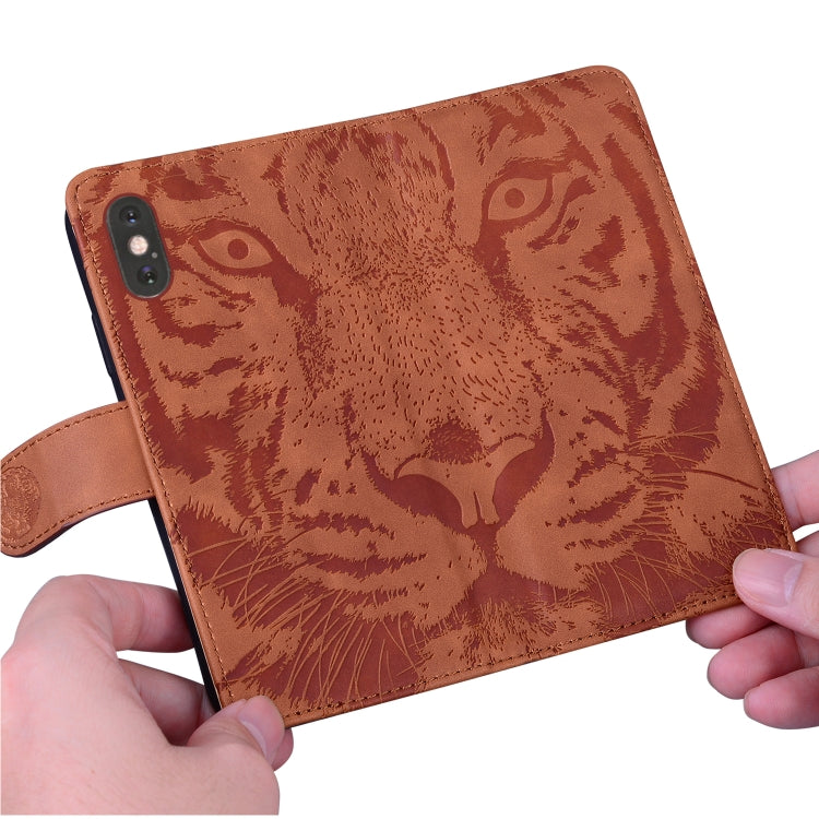 For Google Pixel 9 Pro 5G Tiger Embossing Pattern Flip Leather Phone Case(Brown) - Google Cases by PMC Jewellery | Online Shopping South Africa | PMC Jewellery | Buy Now Pay Later Mobicred