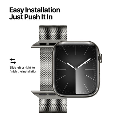 For Apple Watch Series 9 45mm DUX DUCIS Milanese Pro Series Stainless Steel Watch Band(Graphite) - Watch Bands by DUX DUCIS | Online Shopping South Africa | PMC Jewellery