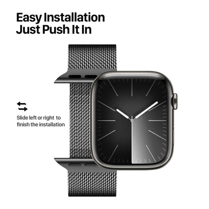 For Apple Watch Series 8 41mm DUX DUCIS Milanese Pro Series Stainless Steel Watch Band(Black) - Watch Bands by DUX DUCIS | Online Shopping South Africa | PMC Jewellery