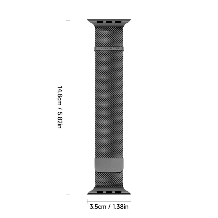 For Apple Watch Series 8 45mm DUX DUCIS Milanese Pro Series Stainless Steel Watch Band(Black) - Watch Bands by DUX DUCIS | Online Shopping South Africa | PMC Jewellery