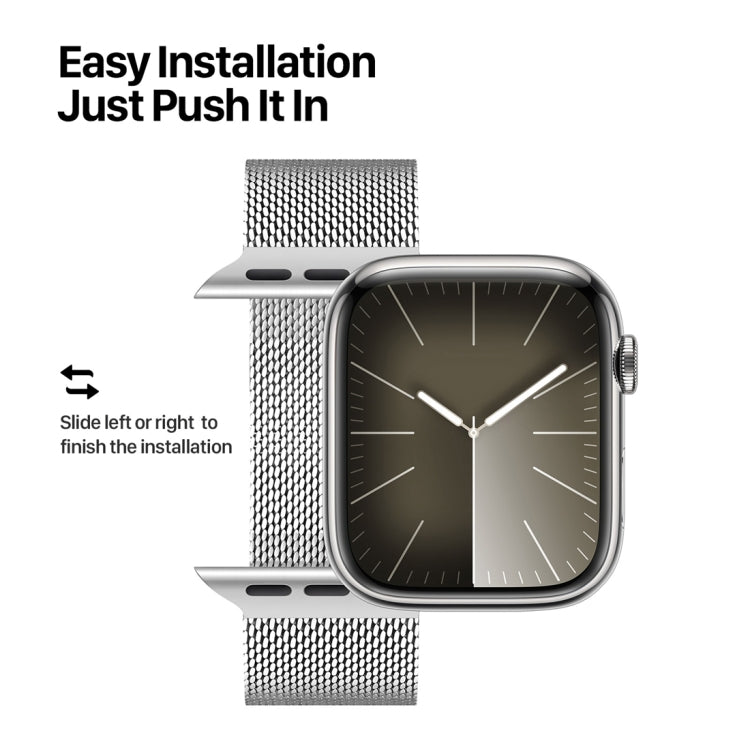 For Apple Watch SE 2022 40mm DUX DUCIS Milanese Pro Series Stainless Steel Watch Band(Silver) - Watch Bands by DUX DUCIS | Online Shopping South Africa | PMC Jewellery