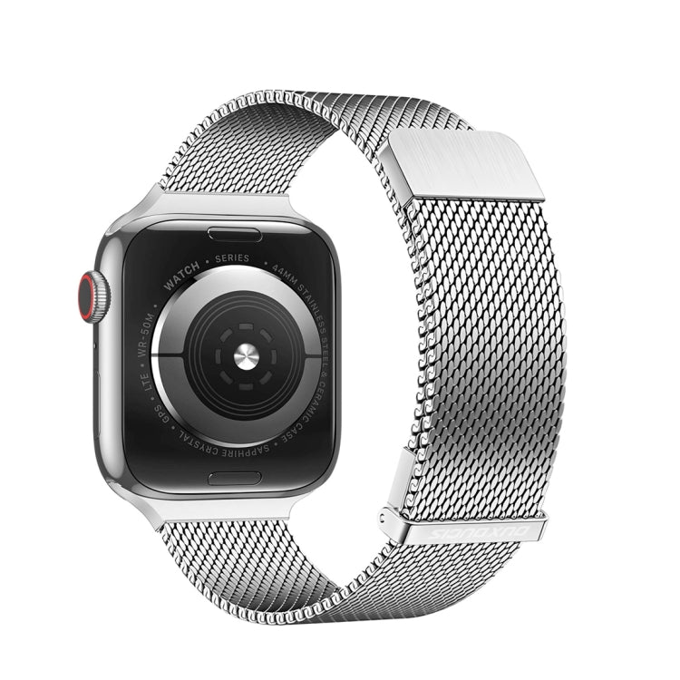 For Apple Watch Series 7 41mm DUX DUCIS Milanese Pro Series Stainless Steel Watch Band(Silver) - Watch Bands by DUX DUCIS | Online Shopping South Africa | PMC Jewellery