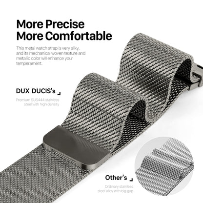 For Apple Watch Series 7 45mm DUX DUCIS Milanese Pro Series Stainless Steel Watch Band(Graphite) - Watch Bands by DUX DUCIS | Online Shopping South Africa | PMC Jewellery