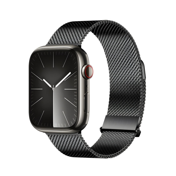 For Apple Watch Series 6 44mm DUX DUCIS Milanese Pro Series Stainless Steel Watch Band(Black) - Watch Bands by DUX DUCIS | Online Shopping South Africa | PMC Jewellery